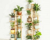 5 Tier Bamboo Stand For Plants, Bathroom, Bookcase, Shelf, Rack Corner Flower Holder Outdoor Garden, Plant ladder