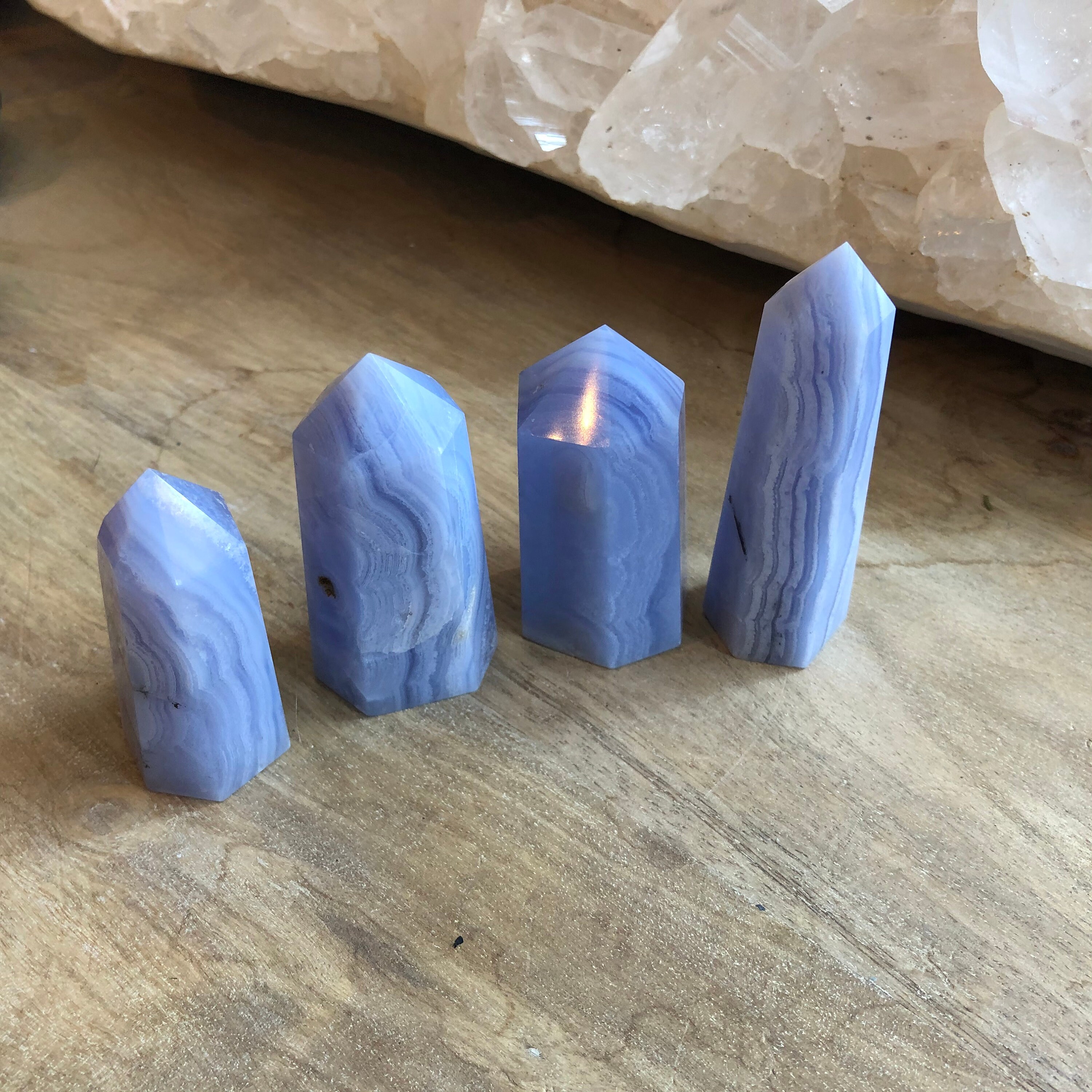 Blue Lace Agate Towers 2.53 Etsy