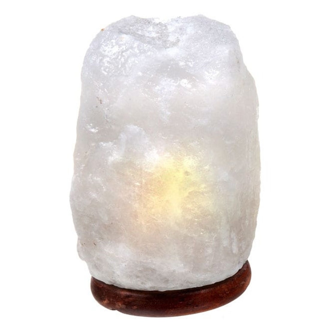 White Himalayan Salt Crystal Lamp - Etsy