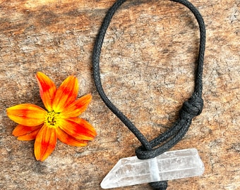 Clear Quartz Point Rope Bracelet