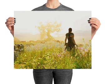 Dillion and the Tree - 24x18 Hellblade Inspired Art Print