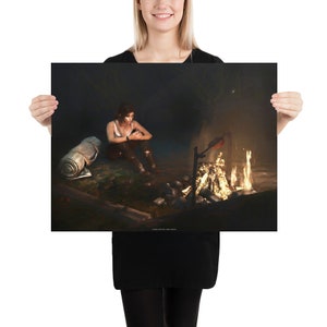 The First Night - 24x18 Tomb Raider Inspired Art Print