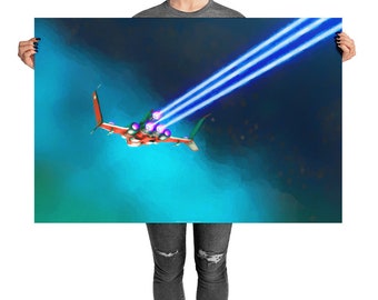 Alone Amidst the Stars - 36x24 No Man's Sky Inspired Art Print