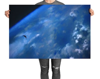 Flight of the Normandy - 36x24 Mass Effect Inspired Art Print