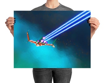 Alone Amidst the Stars - 24x18 No Man's Sky Inspired Art Print