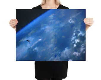 Flight of the Normandy - 24x18 Mass Effect Inspired Art Print