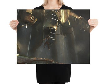 Leap of Faith - 24x18 Tomb Raider Inspired Art Print