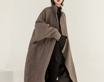 Women Winter Wool Coat,Women Long Coat,Women Vintage Coat,Long Coats for Women,Elegant Wool Coat, Wool Trench Coat Women