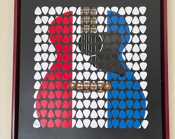 Original Buck Owens Hee Haw Guitar Pick Painting