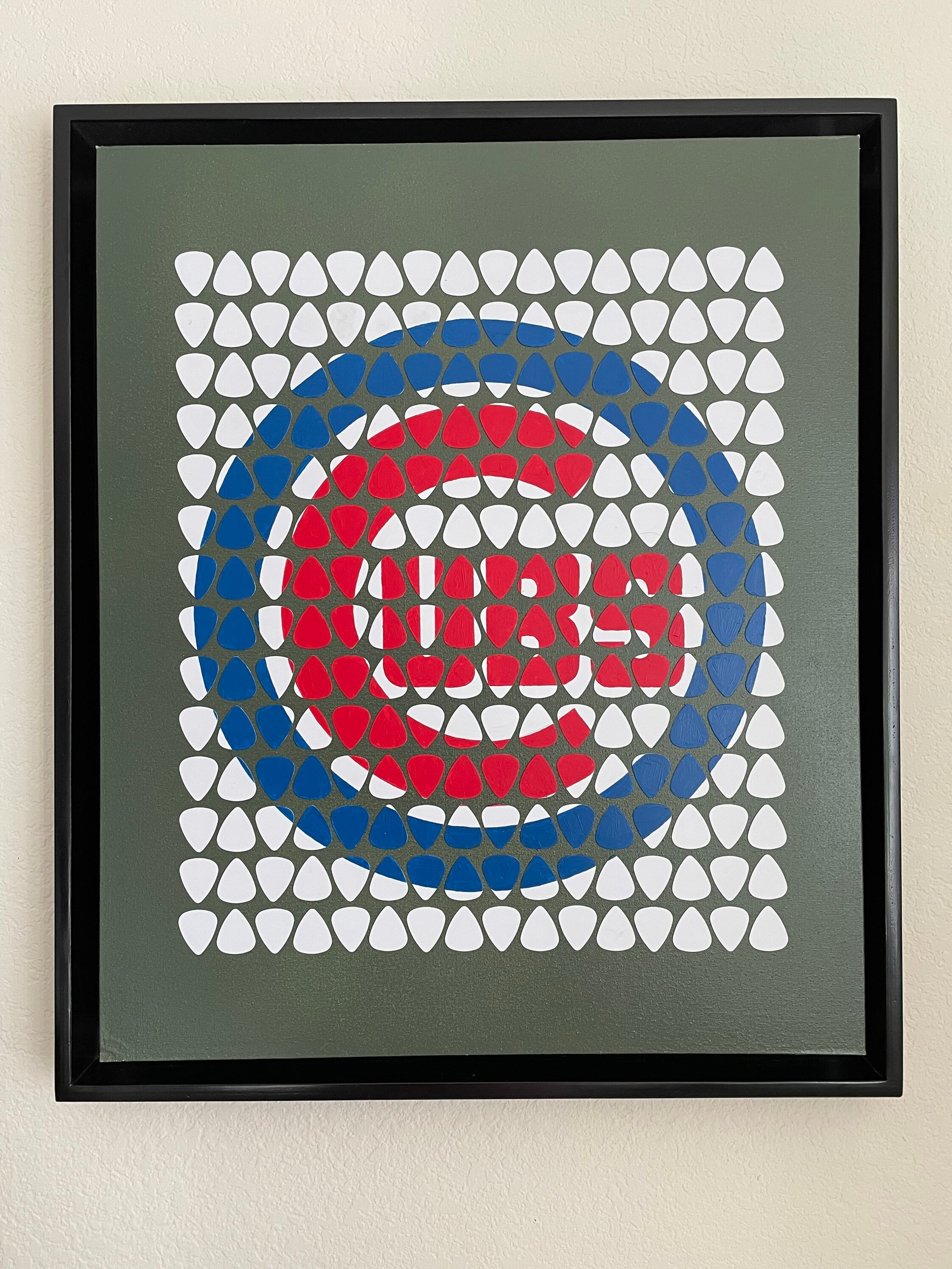 Original Chicago Cubs Guitar Pick Painting