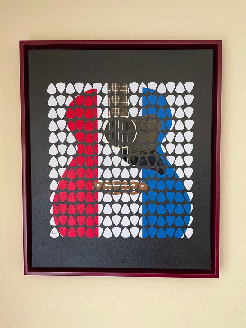 Original Buck Owens Hee Haw Guitar Pick Painting image 2