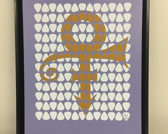 Original Prince Symbol Guitar Pick Painting