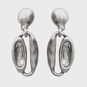 Boucles d&#39;oreilles en cristal Swarovski : argent 925 plaqué, hypoallergénique