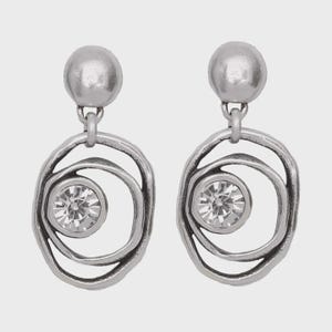 Boucles d&#39;oreilles en cristal Swarovski : argent 925 plaqué, hypoallergénique