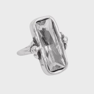 Swarovski Crystal Ring: 925 Silver Plated, Adjustable