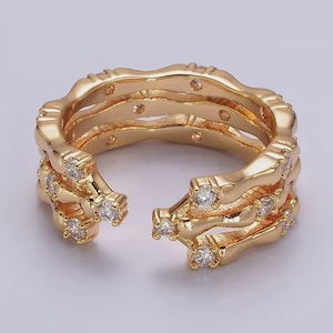 14K Gold-Filled Eden Ring: Brass & Cubic Zirconia