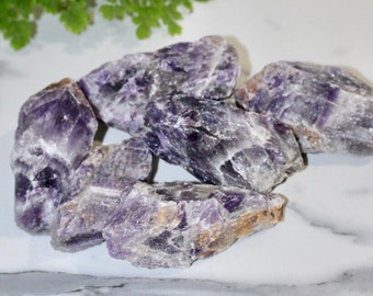 Chevron Amethyst Raw Chunk | Raw Amethyst, Natural Amethyst Chunk, Rough Dream Amethyst, Crystals, Dream Amethyst Crystal Chunk