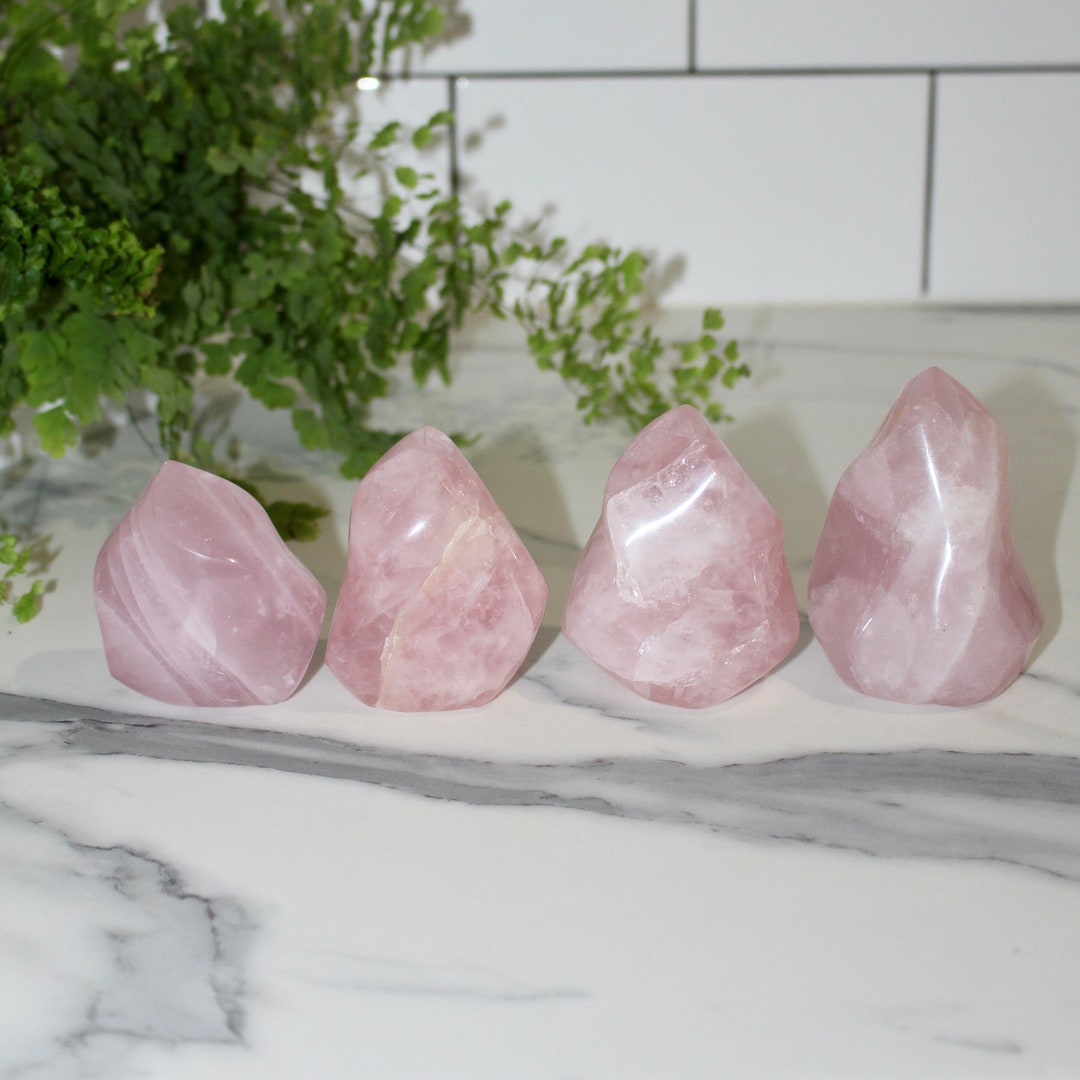 Rose Quartz Flame Carving YOU CHOOSE Rose Quartz, Crystal Flame, Crystal Flame Carving, Rose