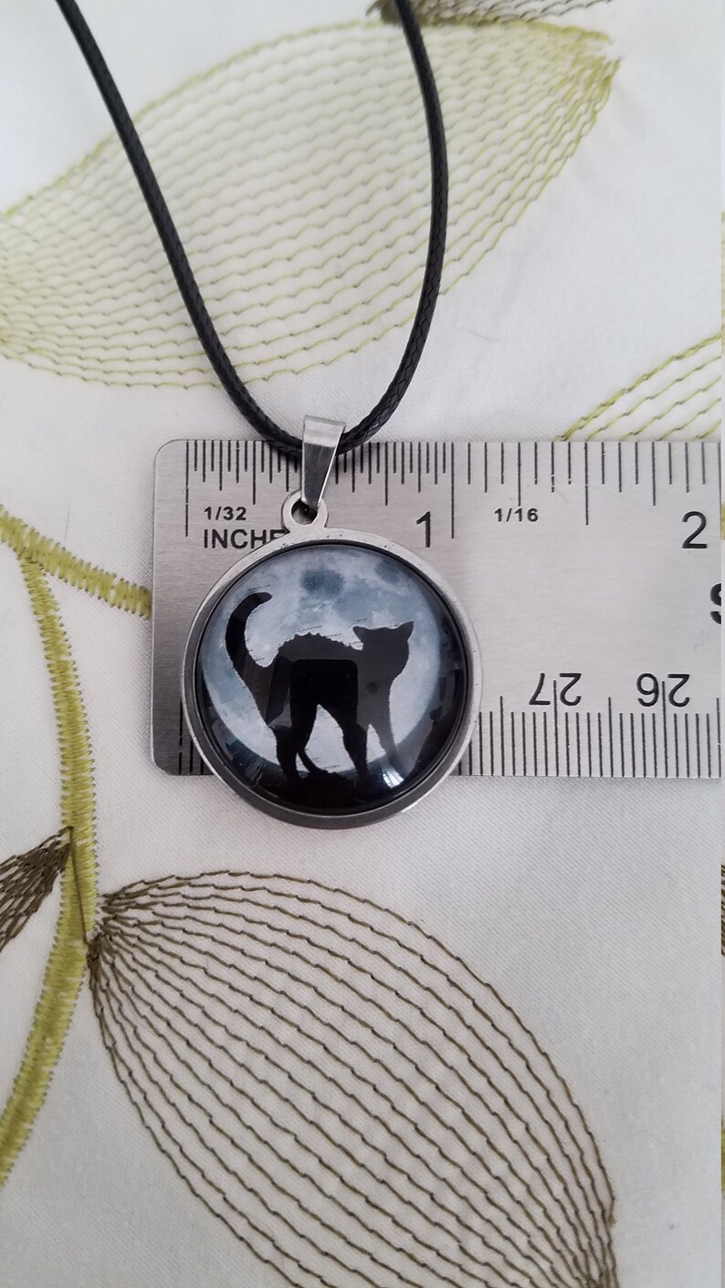 Black Cat Necklace | Etsy