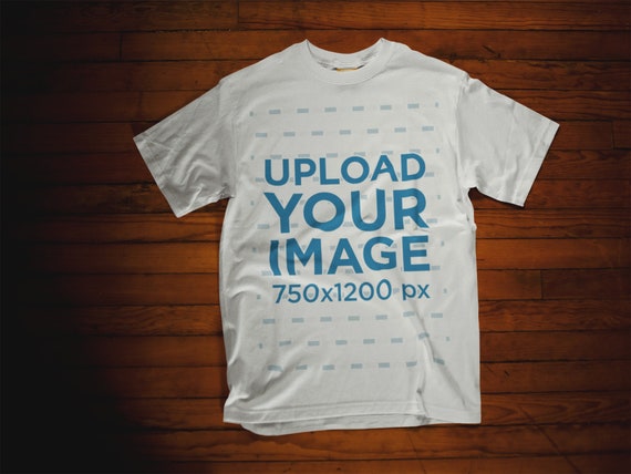 Download Mockup Template Of A T-Shirt Lying Over A Wooden - PSD ...