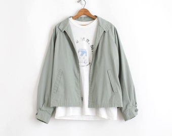 ジャケット・アウター 70s 80s EURO cotton harrington jacket 1980s Harrington Coat Navy Blue Jacket - Zip-up Casual