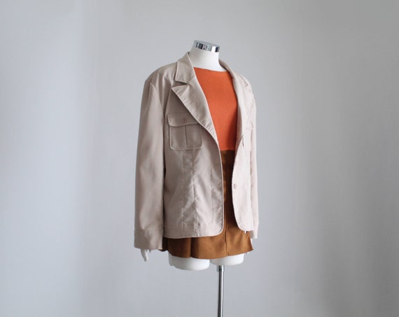 Beige Chore Jacket, Womens Safari Jacket, Chore B… - image 2