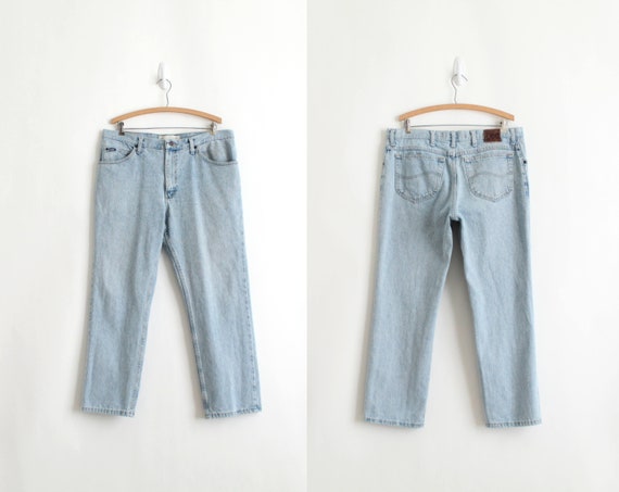 90s Baggy Jeans, Vintage Lee Jeans, Y2K Loose Jea… - image 2