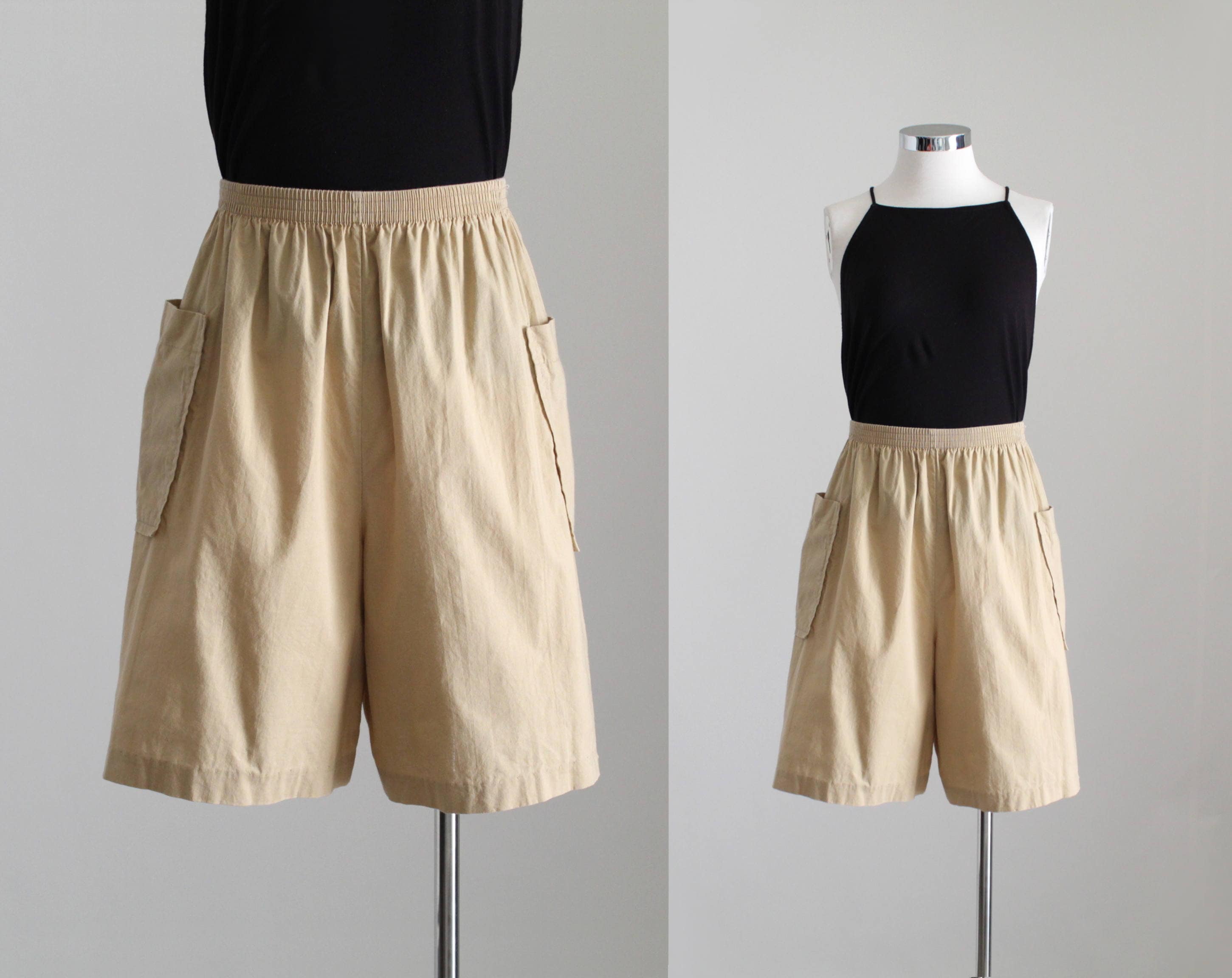 Baggy Shorts Womens Cargo Shorts Bermuda Shorts Knee Length - Etsy New ...