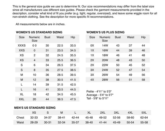 Donna Karan Size Chart