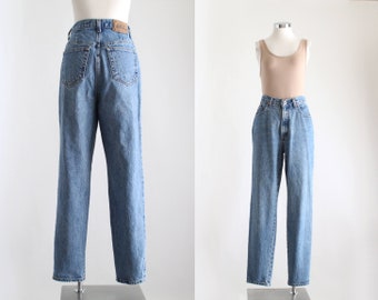 Vintage Jeans, Womens 90s Express Blues Jeans, 90s Jeans, 80s Jeans, Grunge Jeans, High Waisted Mom Jeans, Fits Waist 30" / W30 L30 / Medium