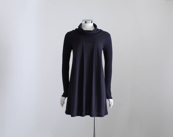 Black Sweater Dress, Womens Micro Mini Dress, Bla… - image 2