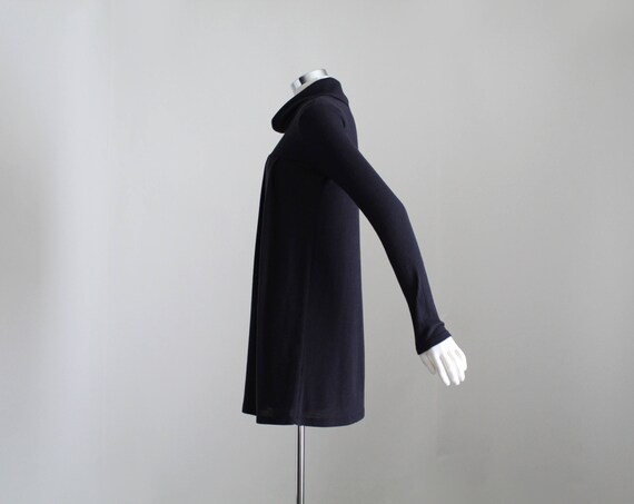 Black Sweater Dress, Womens Micro Mini Dress, Bla… - image 5