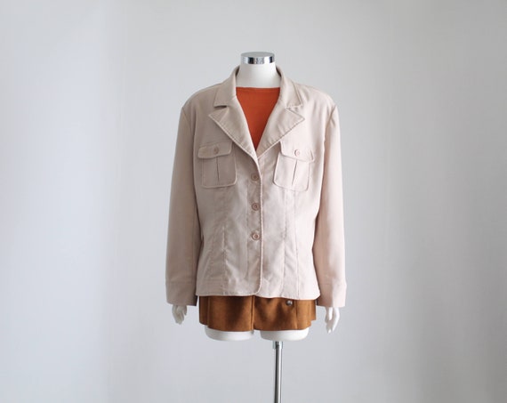 Beige Chore Jacket, Womens Safari Jacket, Chore B… - image 4