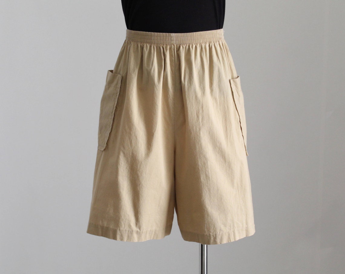 Womens Cargo Shorts Baggy Shorts Long Shorts Khaki Bermuda Etsy