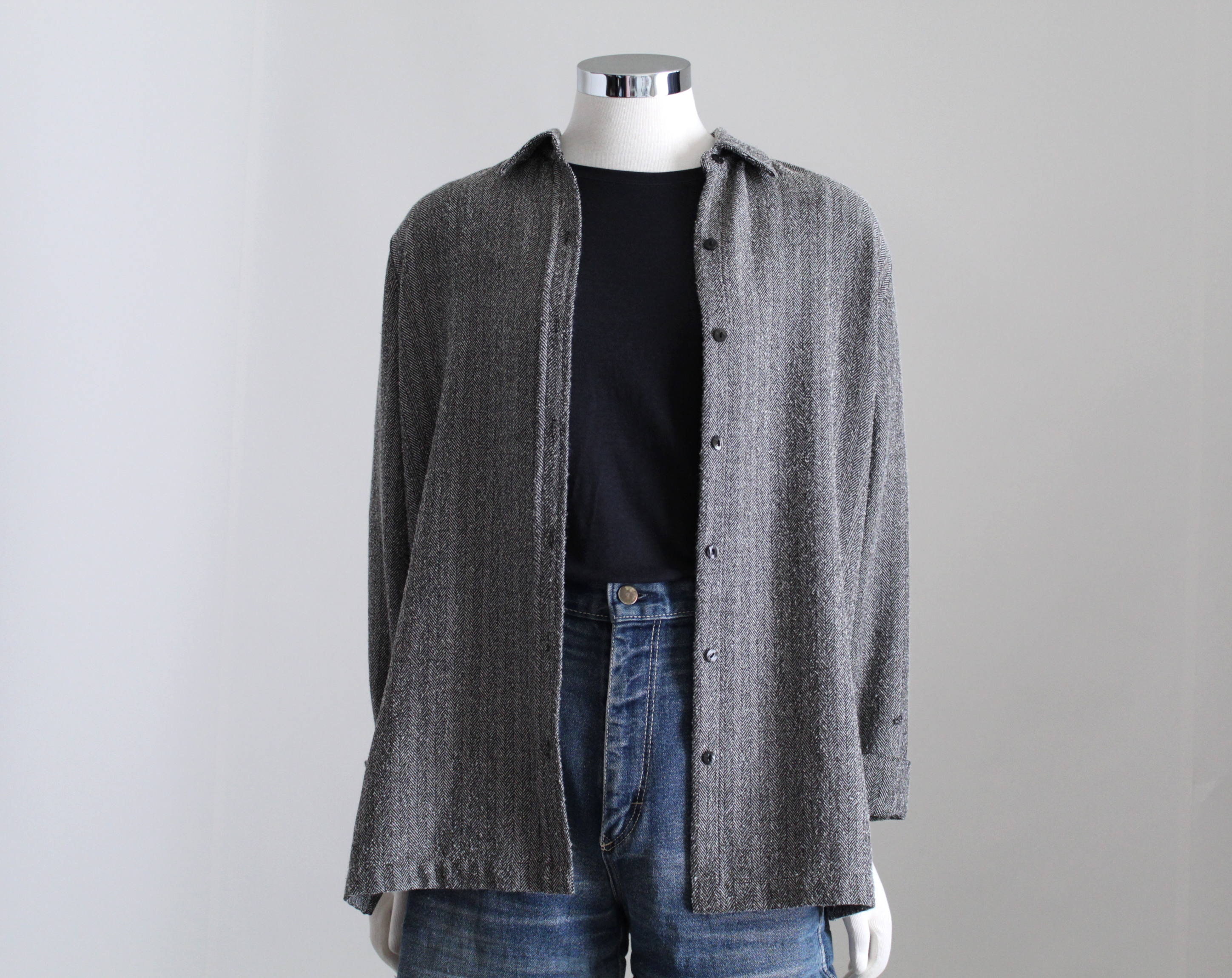 Vintage Chore Jacket Womens Herringbone Jacket Shacket - Etsy