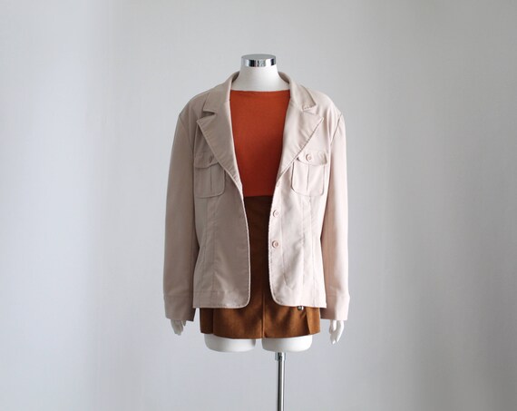 Beige Chore Jacket, Womens Safari Jacket, Chore B… - image 3