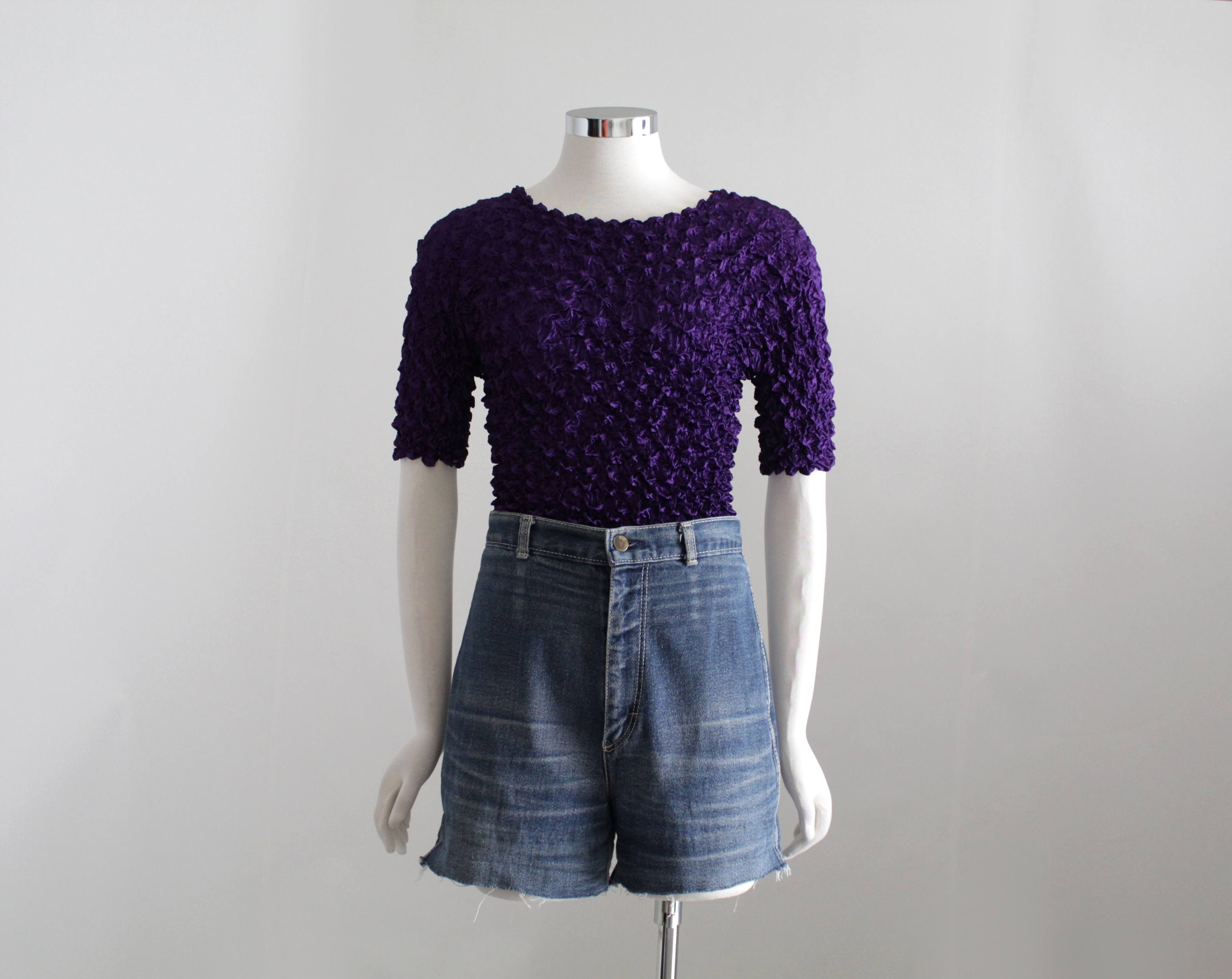 90s Popcorn Shirt Womens Super Stretchy 