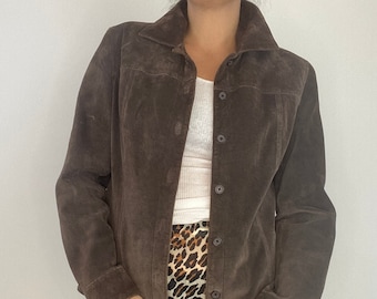 Y2K Cherokee Brand Brown Suede Jacket