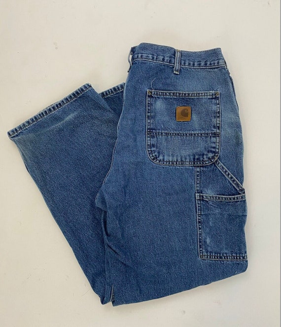 Vintage 1990s Carhartt Carpenter Jeans Size / 90s 
