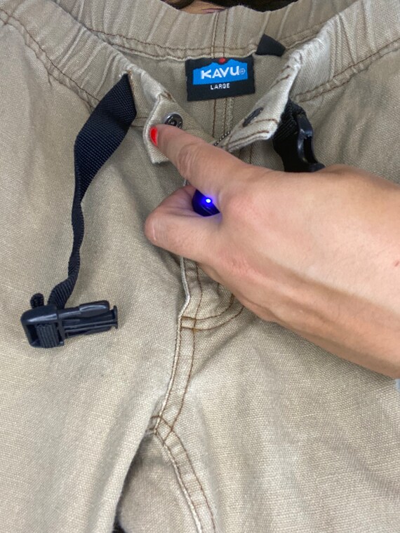 Kavu Belted Y2k Hiking Pants Vintage Tan Cotton/Hemp … Gem