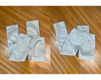 Vintage Khaki Carhartt Relaxed Fit Work Pants 34 x34