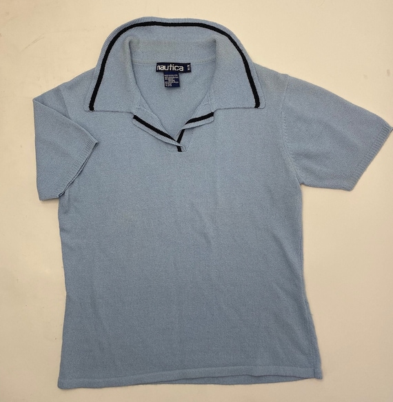 Vtg Nautica Knit Shirt Polo / y2k 90s Shirt