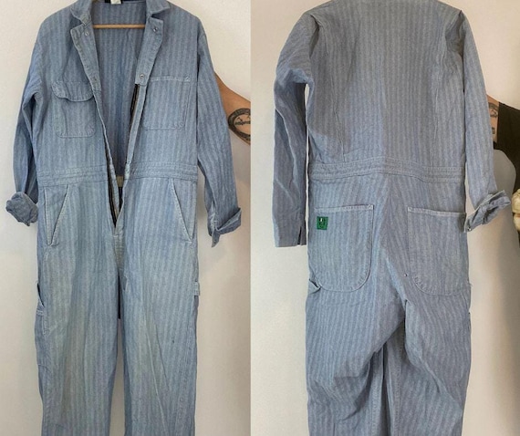 90s vintage coveralls Arrietty カバーオール XL Vintage Wrangler Coveralls / Herringbone Jumpsuit / Vintage