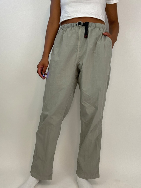 Gramicci Grey Pants vintage 90s Jogger Nylon clim… - image 1
