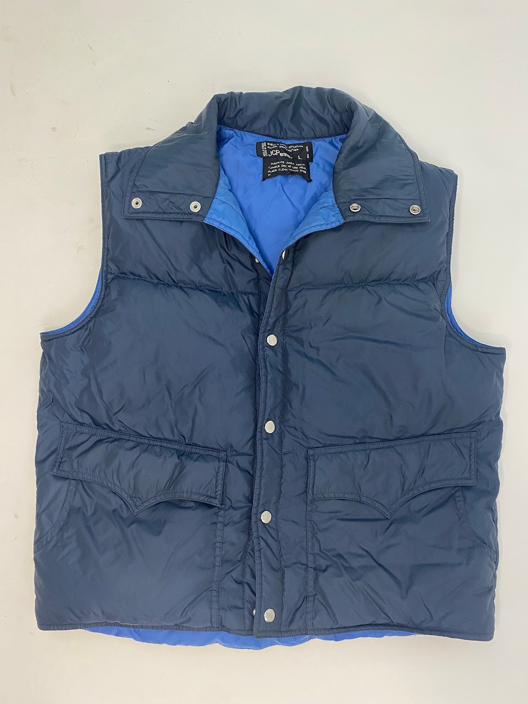 Vtg Jcpenney Down Feather Vest / 1970s1980s Vest / Outdoor Etsy