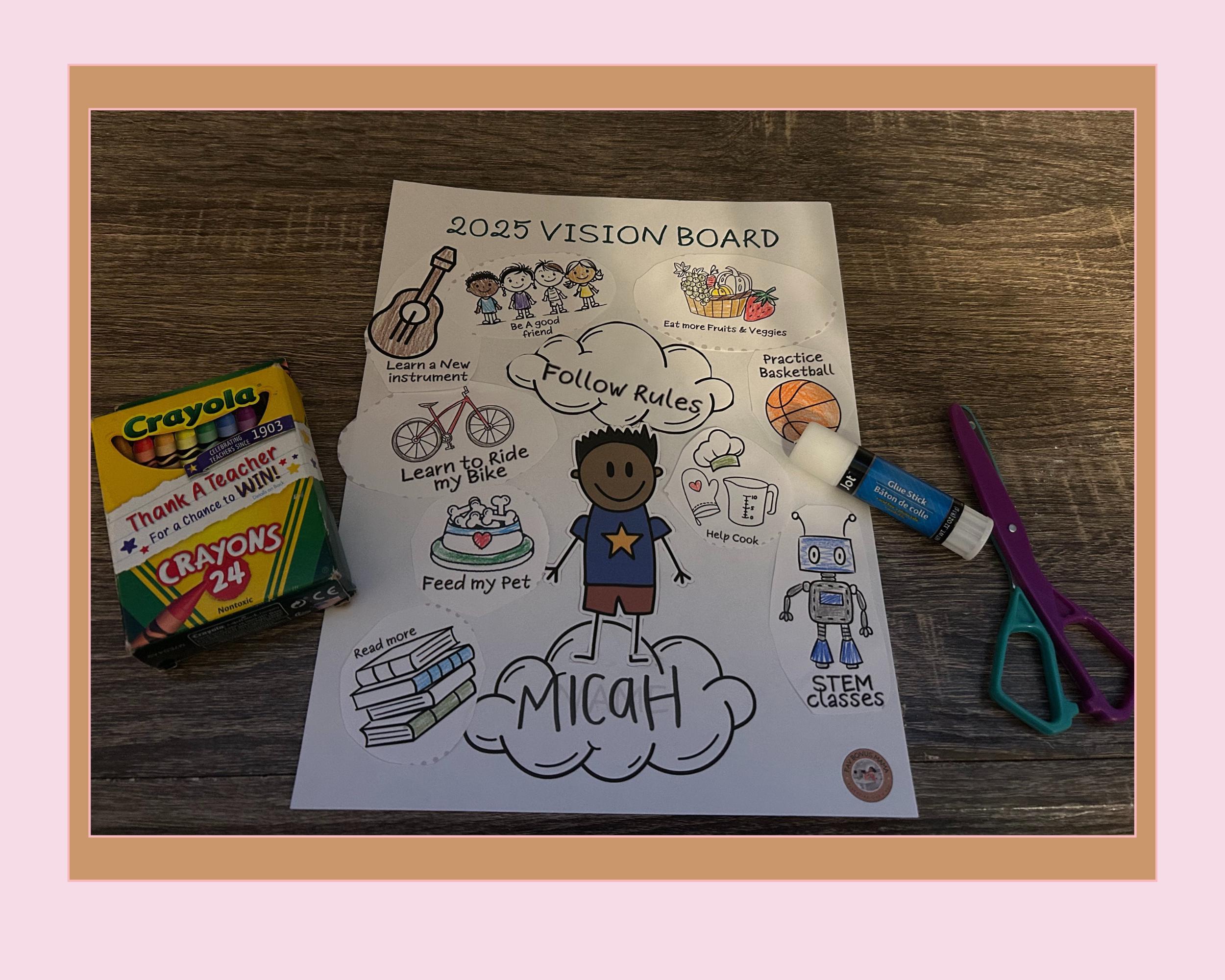 Kids Vision Board Activity - Etsy