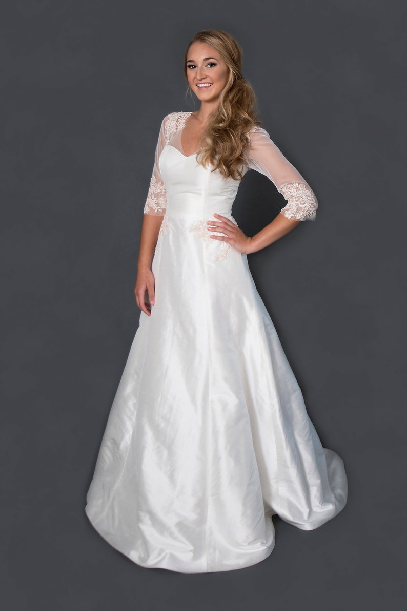 SAMPLE SALE allegra Raw Silk Fit and Flare Wedding Dress - Etsy