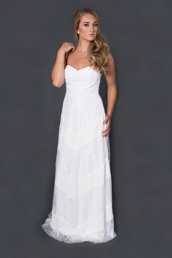 silk crepe wedding dress