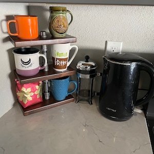 Rustic Coffee Mug Holder Countertop Etsy