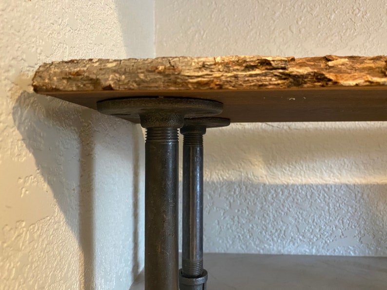 8 Deep Live Edge Rustic Counter Top Shelf Counter Shelf Etsy Canada